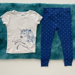 Carter’s Toddler Girl Short Sleeve Pajama Set Size 4T